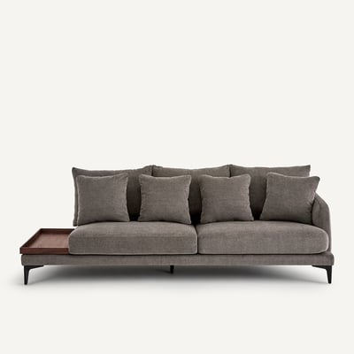 Demi-canapé avec plateau, polyester mélangé, MODERNISTE, design Emmanuel Gallina AM.PM X EMMANUEL GALLINA