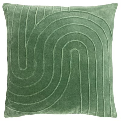 Mangata Pleated Velvet Filled Cushion 45x45cm FURN.