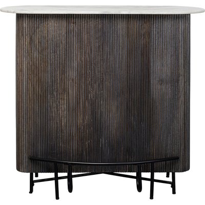 Bar en manguier et marbre, GLENN KARE DESIGN