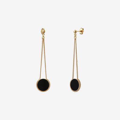 Boucles d'oreilles dorées à l'or fin LADY CAROLINE NAJMAN