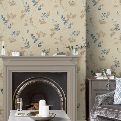 Papier peint Brindilles Mari Gold LAURA ASHLEY