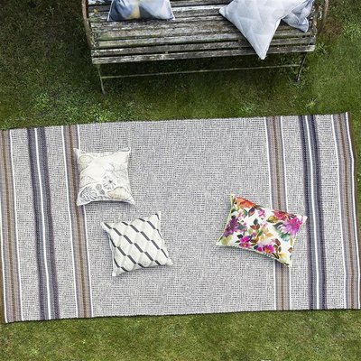 Tapis salon et chambre fait à la main motif géométrique POMPANO UN AMOUR DE TAPIS