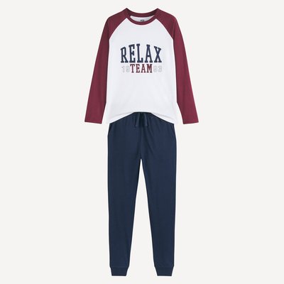 Pyjama coton, message imprimé LA REDOUTE COLLECTIONS