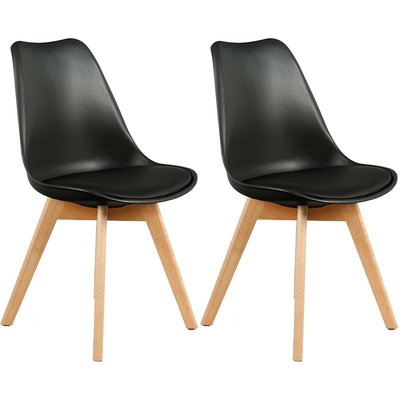 Chaise scandinave avec assise rembourrée (Lot de 2) CMP