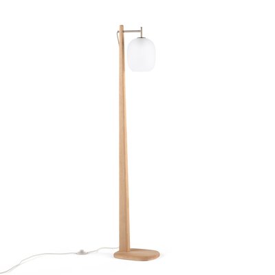 Lampadaire en chêne, métal fer verre givré, Navida LA REDOUTE INTERIEURS