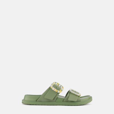 Mules avec double buckles ELISE LEMON JELLY