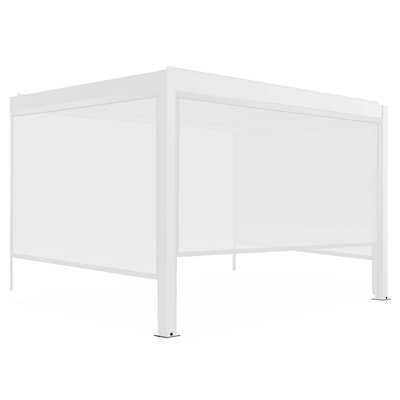Pergola Bioclimatique 3x4 m Adossée et motorisée/éclairée avec stores - THEBES OVIALA