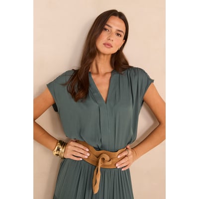 Blouse satinée sans manches MISS Maison 123