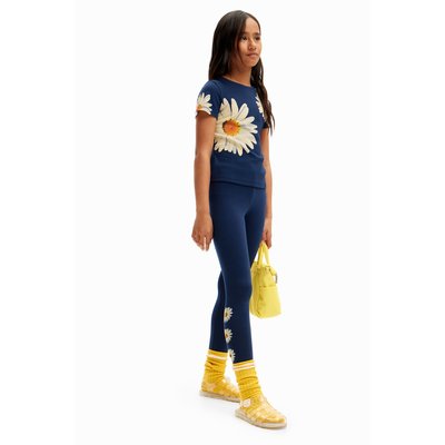 T-shirt tissu côtelé marguerites DESIGUAL