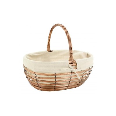 Panier ovale ajouré en osier et jute 42 cm AUBRY GASPARD