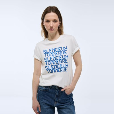 T-shirt à manches courtes à message imprimé en coton BIO MONOPRIX