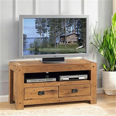 Meuble TV campagne moderne en chêne massif FJORD PIER IMPORT