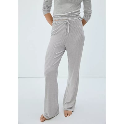 Pantalon de pyjama à rayures, taille ajustable MANGO