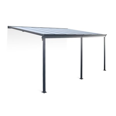 Pergola adossée aluminium 3x4m avec gouttière AVENIO SWEEEK