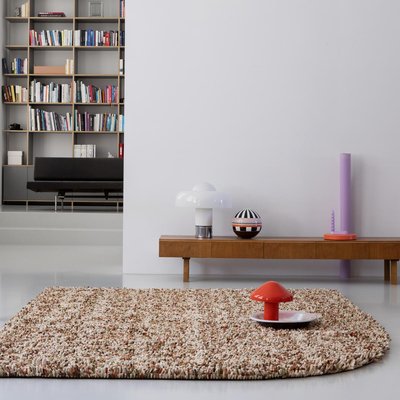 Tapis shaggy tissé en laine motif faux uni ROCKS UN AMOUR DE TAPIS