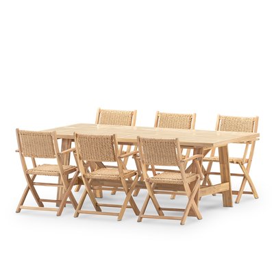 Salon de jardin, 6 chaises, BISBAL & SERENA DEFORA HOME