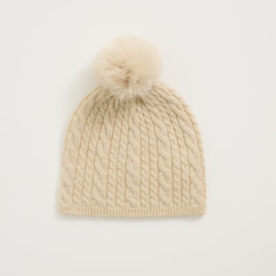Bonnet torsadé avec pompon GRAIN DE MALICE