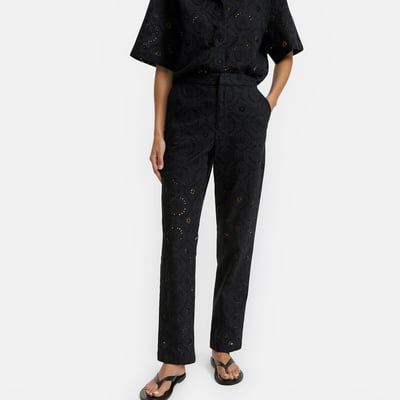 Broderie Anglaise Straight Trousers LA REDOUTE COLLECTIONS
