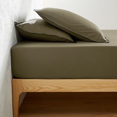 Drap-housse satin de coton lavé, Victor uni LA REDOUTE INTERIEURS