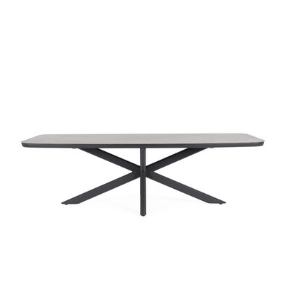 Table de jardin en pierre et métal L240 10 places - ISAIAH HELLIN, DEPUIS 1862