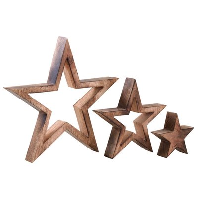 Etoile gigogne en bois (Lot de 3) AUBRY GASPARD