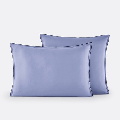 Taie d'oreiller satin de coton lavé, Victor uni LA REDOUTE INTERIEURS