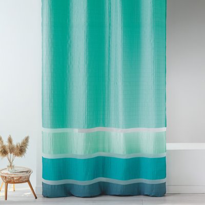 Voilage fantaisie tissée avec rayures horizontales HOME MAISON