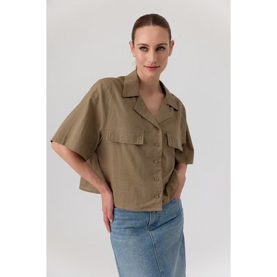 Chemise avec un col tailleur, coupe ample et manches courtes Arwenn ARTLOVE