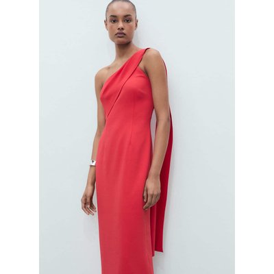 Robe asymétrique col nœud MANGO