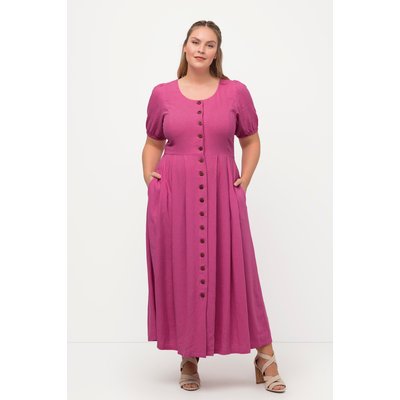 Robe champêtre en lin mélangé. Décolleté ULLA POPKEN
