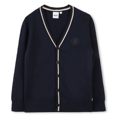 Cardigan boutonné avec rayures BOSS KIDSWEAR