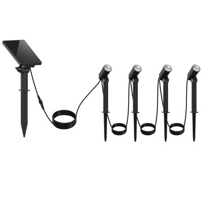 Lot de 4 Spots solaires LED ROUNDY LUMISKY