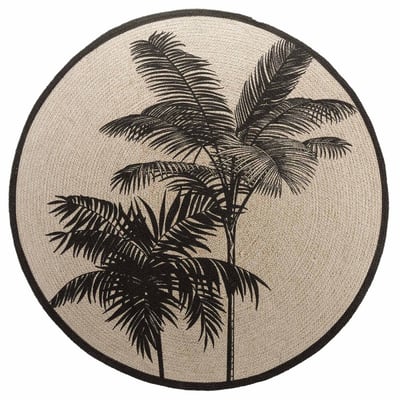 Tapis rond 120  Tropic nature coton DECORATIE