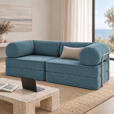 Canapé modulable convertible velours côtelé SURB MEOW BABY