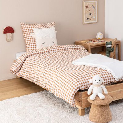 Housse de couette enfant  VICHY +  coton 57 fils ATMOSPHERA