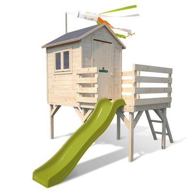 Cabane en bois enfant avec toboggan JOSEPHINE SOULET