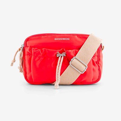 Sac en bandoulière 2 poches avec lanière réglable en polyester SMALL BAG MADRAS BENSIMON