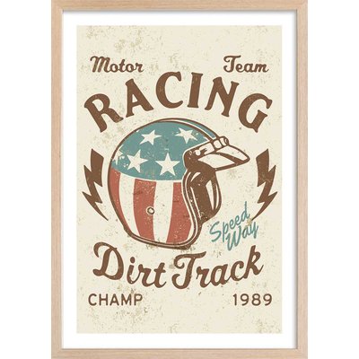 Affiche vintage motor racing HEXOA