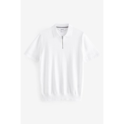 Polo en maille regular zippé manches courtes NEXT