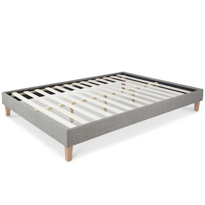 Lit Futon Double Tissu Sommier à Lattes HOMESTYLE4U