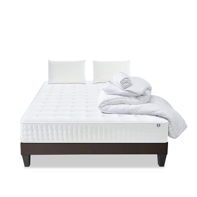 Prêt-à-dormir CHÂTELET avec Sommier, Couette, Oreillers et Protège-matelas BELLECOUR