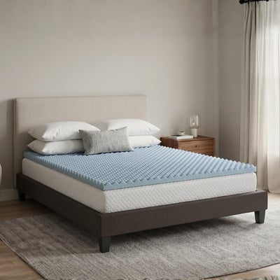 Surmatelas Mousse Gel Refresh 90x190 cmMémoire de forme avec gel thermorégulateur & Zonage de confort BELLECOUR