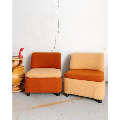 Paire de chauffeuses à bouclettes Olivia N°12 - Bon état DEBONGOUT