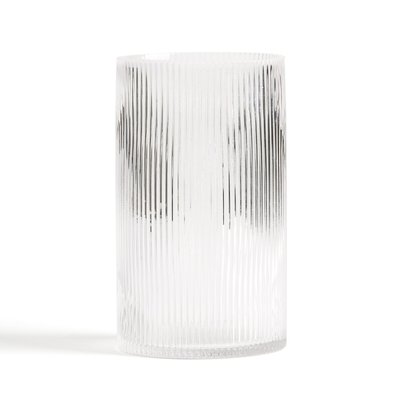 Afa 22.5cm High Straight Grooved Glass Vase LA REDOUTE INTERIEURS