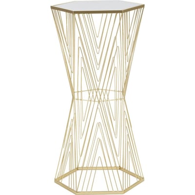 Table hexagonale en fer plateau miroir GLAM RECOLLECTION