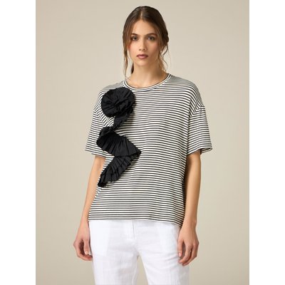 T-shirt à rayures avec ruches OLTRE