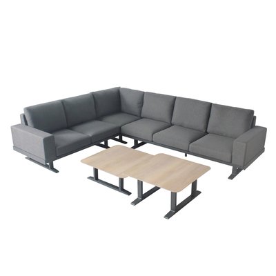 Salon de jardin d'angle 5 places en aluminium BAYSIDE OVIALA