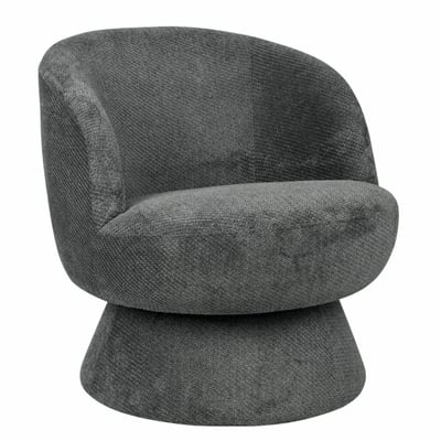 Fauteuil pivotant rétro tissu chenille IENA PIER IMPORT