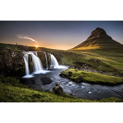 Tableau cascade o - kirkjufell islande HEXOA