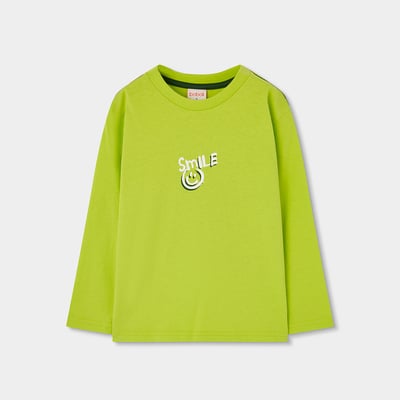 T-shirt garçon en maille imprimé Smile BOBOLI
